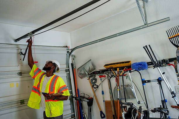 Professional Garage Door Panel Replacement technician working in Leoti, KS